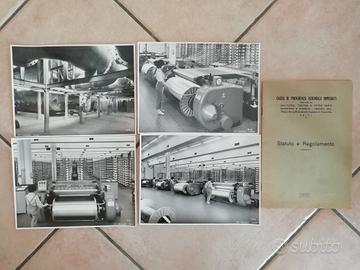 4 foto d'epoca fabbrica Magenta + statuto cassa