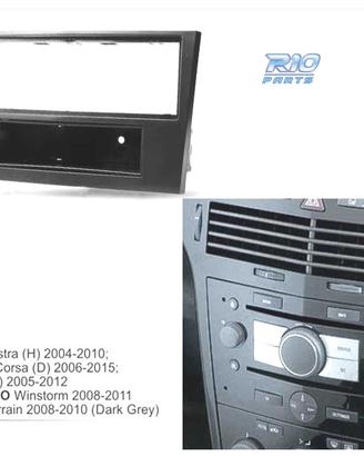 CORNICE NERA PER AUTORADIO 1-DIN PER OPEL ASTRA H 
