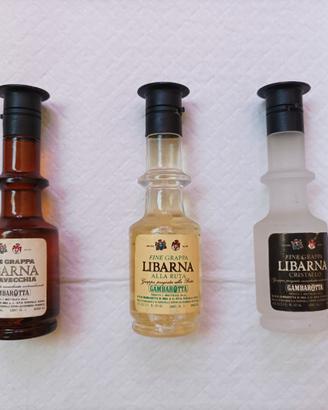 Lotto 3 Mignon Vintage Grappa Libarna Gambarotta