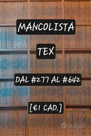 Mancolista Tex [#277-#642, €1 cad.]