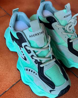 Sneakers Chunky Aderstar Color Menta / Verde 