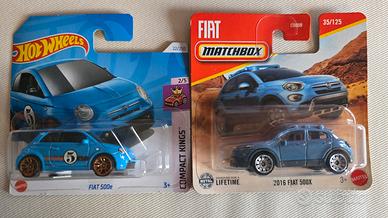Hotwheels Fiat 500e + Matchbox Fiat 500X