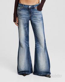 JEANS SUPER ZAMPA extra flare Bershka 100% cotone