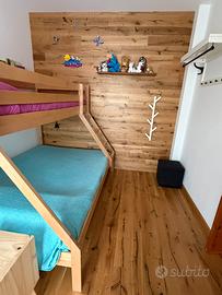 Letto a castello legno 3 piazze