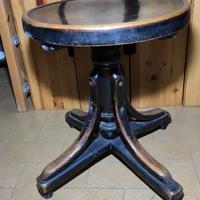 Sgabello rotondo per pianoforte in legno