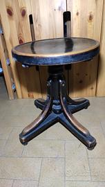 Sgabello rotondo per pianoforte in legno