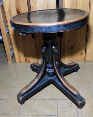Sgabello rotondo per pianoforte in legno
