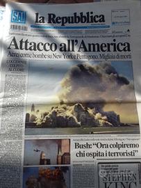 Giornali quotidiani 11 settembre 2001