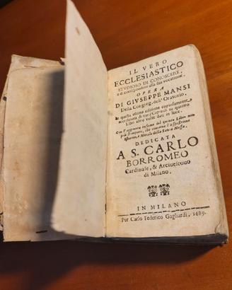 libro antico - Il Vero ecclesiastico