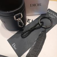 Dior set sauvage portachiavi e portaprofumo