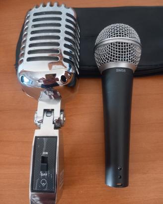 nr.2 microfoni shure s58 e shure e55 vintage