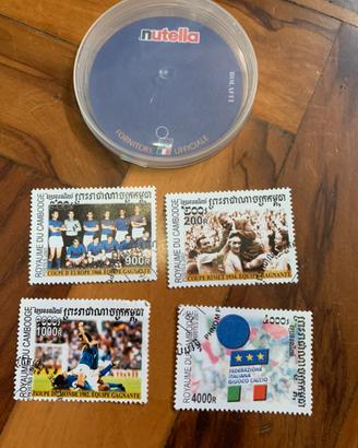 Francobolli nutella nazionale italiana