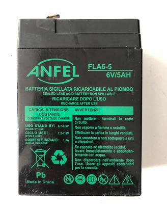 Batteria sigillata ricaricabile al piombo-acido 6V