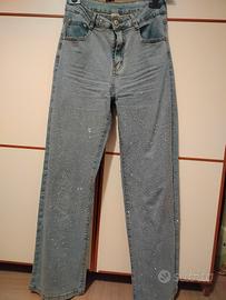 jeans brillantinato donna 