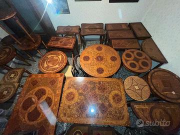tavoli intarsi e mosaici