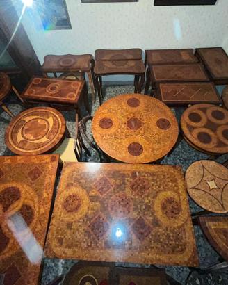 tavoli intarsi e mosaici
