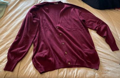 cardigan uomo vintage di pelo in cammello