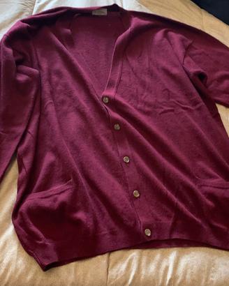 cardigan uomo vintage di pelo in cammello