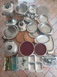 Batteria AMC n.4 pentole con coperchi+accessori