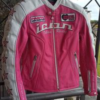 GIUBBETTO MOTO IN PELLE ICON DA DONNA