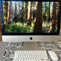 Imac mid 2014 con tastiera, mouse e scatola