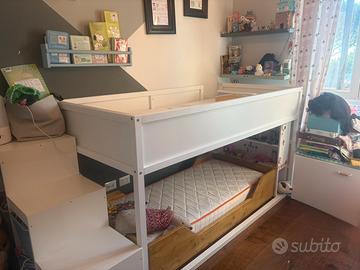 Letto a castello Ikea Kura e materasso