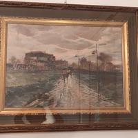 Dipinto ad olio con cornice Prof. Mario Sanzone