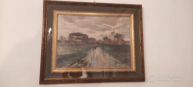 Dipinto ad olio con cornice Prof. Mario Sanzone