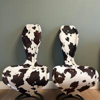 Coppia S-Chair Cappellini by Dixon in cavallino