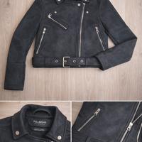 GIUBBINO DONNA NERO SCAMOSCIATO TG S PULL& BEAR