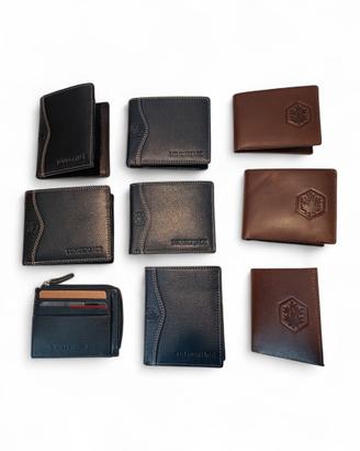 Lotto 19 Portafogli LUMBERJACK in Vera Pelle 