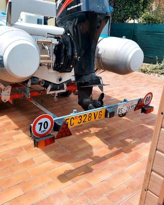 Carrello rimorchio gommone Ellebi basculante
