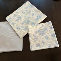 Set lenzuola letto singolo toni bianco azzurro