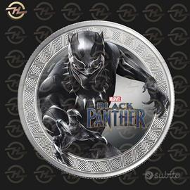 Moneta BLACK PANTHER MARVEL in Argento SILVER Coin