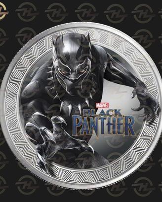 Moneta BLACK PANTHER MARVEL in Argento SILVER Coin