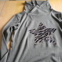 Felpa collo alto donna verde militare s nuova