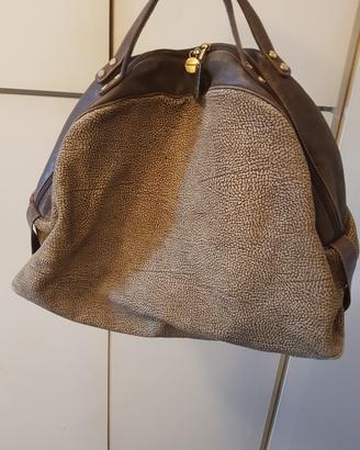 Borbonese borsa in tapiro mezzaluna modello grande
