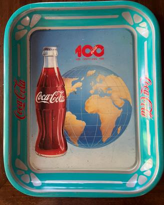 vassoio coca cola vintage 100 anni 1886 CENTENARIO