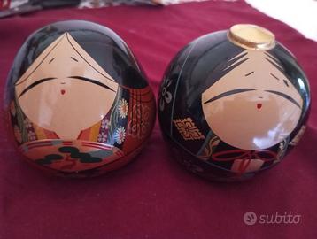 Bambole Kokeshi Giapponesi - Lacca di Yamaguchi