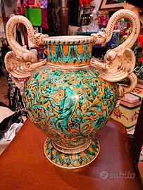 Vaso antico ceramica dipinta a mano biansato