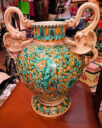 Vaso antico ceramica dipinta a mano biansato