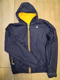 K-Way Plus + giacca antipioggia blu/gialla XL