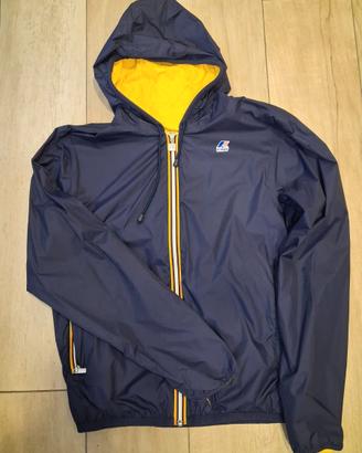 K-Way Plus + giacca antipioggia blu/gialla XL