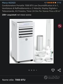 Condizionatore portatile NUOVO