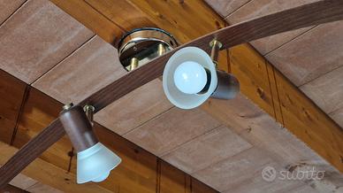 lampadario legno