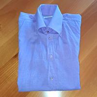 Camicia lino uomo lilla taglia 38 cm 15"