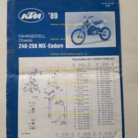 KTM 240-250 MX-Enduro 1989 catalogo ricambi TELAIO