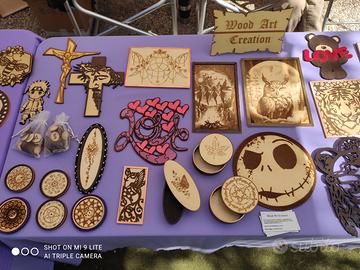 Oggettistica in legno lavorata a Laser