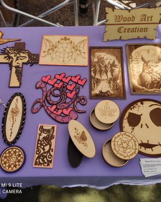 Oggettistica in legno lavorata a Laser