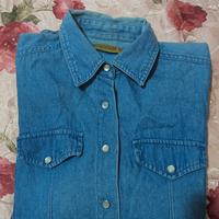 Camicia jeans donna manica lunga 